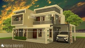 2600 Square Feet Double Floor Contemporary Home Design Kerala House Design Contemporary House Design Bungalow Design