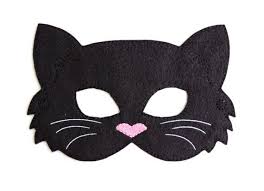 Kids Cat Mask Black Cat Costume Felt Mask Kids Face Mask Etsy Black Cat Costumes Felt Mask Cat Mask
