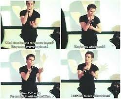 In 2012, for an interview with us weekly, kat graham called ian somerhalder and nina dobrev hippies when commenting on their relationship. Paul Wesley Talking About Nina Dobrev And Ian Somerhalder Vampire Diaries Funny Vampire Diaries Cast Vampire Diaries