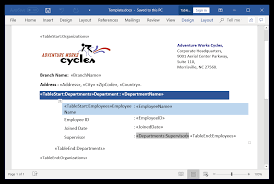 Mail Merge For Nested Groups Word Library Docio Syncfusion