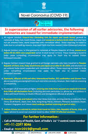 Ministry Of Health On Twitter Please Note The Updated Advisories On Covid19 These Are In Supersession Of All Earlier Advisories Pmoindia Drharshvardhan Ashwinikchoubey Pib India Https T Co 0uz9bvkj8m