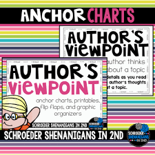 authors viewpoint anchor charts and printables