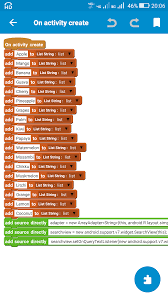 Create a new project in sketchware. Searchview For String List In Sketchware