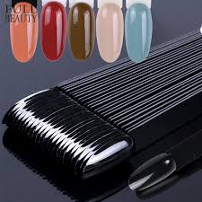 Us 2 44 41 Off 50 Tips Oval Color Chart Nail Art Practice Display Polish Gel Acrylic Nail Designs False Tips Manicure Nail Tools Natural Ch929 In