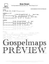 Bow Down Full Gospel Chord Chart Preview Gospelmaps