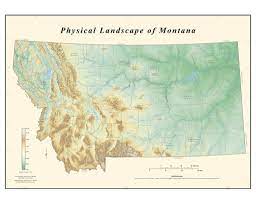 With 77 named ranges in the rocky mountains, a continental divide riding across the state, and more than 100 mountains in the western part of the state, montana has more than its share of magnificent mountains. Physical Landscape Of Montana This Shaded Relief Map Of Montana Shows Major Lakes And Rivers With Their Names County Bo Relief Map America Travel County Seat