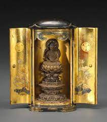 Bonhams A Zushi Portable Shrine Momoyama 1573 1615 Dated 1597 Shrines Art Japanese Shrine Antique Tea