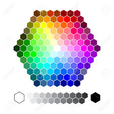 Color Chart Hexagon Vector