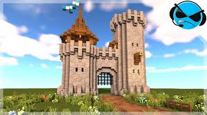 Minecraft How To Build A Castle Gate Minecraft Build Tutorial Minecraft Castle Minecraft Castle Designs Minecraft Castle Walls