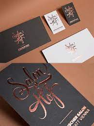 Showcase Of Creative Print Designs With Hot Foil Stamping Business Cards Creative Beauty Business Cards Business Card Design