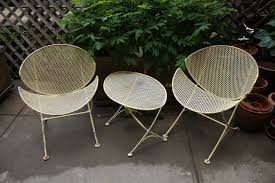 Vtg Mid Century Salterini Orange Slice Iron Patio Furniture Chairs Table Set Mid Century Patio Furniture Mid Century Outdoor Furniture Modern Patio Furniture