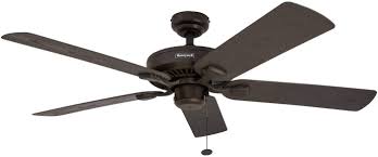Likewise, outdoor fans that are light wet rated are waterproof to a certain degree. Honeywell Belmar 52 Inch Indoor Outdoor Ceiling Fan Five Damp Rated Fan Blades Bronze Honeywell Belmar