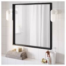 Nissedal Spegel Svart 65x65 Cm Ikea Stil Badezimmer Rustikale Bader Fensterputzmittel