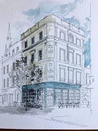 Excited To Share The Latest Addition To My Etsy Shop Pub Life Charming Watercolours Of Perspective Drawing Architecture Perspective Art Architecture Drawing