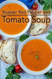 Roasted Red Pepper And Tomato Soup Recipe Tomato Soup Recipes Stuffed Peppers Healthy Soup Recipes