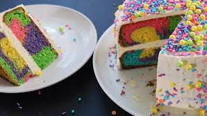 exemplerainbowcake marbre cake cake design rainbow cake