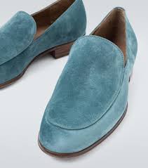 Gianvito Rossi Exclusive To Mytheresa Marcello Suede Loafers In Blue For Men Lyst