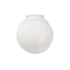 Litex 4 in h 11 13 w alabaster gl globe ceiling fan light. Litex 8 In X 8 In Globe White Ceiling Fan Light Shade With 4 In Lip Fitter In The Light Shades Department At Lowes Com