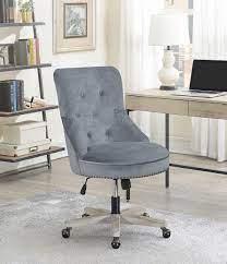 These farmhouse desk plans just may be what you're searching for. Modern Farmhouse Style Grey Velvet Office Chair