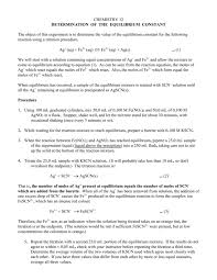 That is, when a new equilibrium is reached there will be less product look at the given equation and decide whether the rate of the forward reaction or the rate of the. Titration Equilibrium Lab