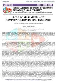 Pdf Role Of Mass Media Communication During Pandemic Covid 19