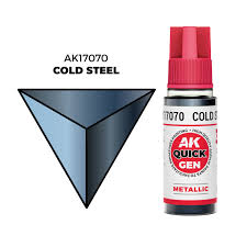 AK-Interactive: Quick Gen Acrylic Contrast - Cold Steel 18 ml