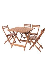 Modermo Ahsap Katlanir Masa 108 4 Adet Ahsap Katlanir Tabure 111 Trendyol