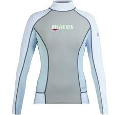 Mares Rash Guard Trilastic Long Sleeves Blue Green Lady