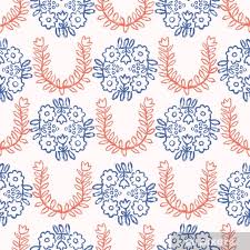 ✓ free for commercial use ✓ high quality images. 1950s Style Retro Daisy Flower Seamless Vector Pattern Folk Floral Quilt Hand Drawn Summer Textile Prints For Trendy Boho Folk Art Fashion Packaging Girl Clothing Stationery Vintage Blue Red Sticker Pixers