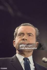 American President Richard Nixon gives a double V-sign during the... News  Photo