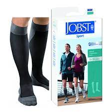 Jobst Sport Sock Knee High 20 30 Closed Medium Black Grey Bi7529011 Sport Socks Clothing Packaging Support Stockings