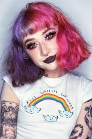 100 Best Hairstyles For 2020 Half And Half Hair Split Dyed Hair Half Dyed Hair