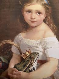 Girl Who Loves Frogs, Shabby Chic Handcrafted Plaque