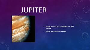 The biggest or largest planet in solar system is the jupiter. Our Solar System A Solar System Is A