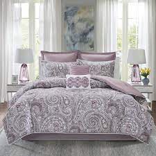 Maybe you would like to learn more about one of these? Amazon Com Comfort Spaces Cozy Comforter Set Modern Classic Design All Season Down Alternative Bedding Matching Shams Bedskirt Decorative Pillows Queen 90 X90 Kashmir Paisley Purple 8 Piece Home Kitchen