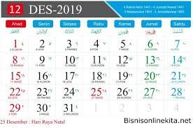 Cuti bersama hari raya natal. Kalender Desember 2019 Kalender Legian Tanggal