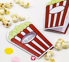 Gutscheine verschenken liegt immer mehr im trend. Popcorn Karte Als Kino Einladung Oder Kino Gutschein Balloonas Com