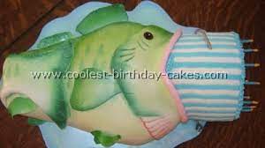 Fishing wedding cake topper, personalized fishing themed cake topper, fishing cake topper, silhouette cake topper, made in usa. Coolest Fish Birthday Cakes Photo Gallery