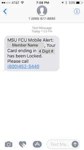 • view and redeem platinum plus visa and signature visa cash rewards. Msu Federal Credit Union Please Be Aware Some Members Have Received A Smishing Text Message This Week That Seeks To Get Their Msufcu Cardholder Information Including Atm Pin Numbers The Automated