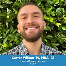 Give it up for Carter Wilson '19, MBA '25, a human resource intern at  @evgonetwork, one of the nation's largest public fast-charging networks for  electric vehicles. The LMU MBA program has been