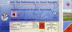 Stade de genève, genève toeschouwers: Opstellingen Nederland Tsjechie 1 0 11 06 2000 Ekto