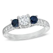 Pin By Zales On Engagement Rings Sapphire Engagement Ring Blue Three Stone Engagement Rings Morganite Engagement Ring Rose Gold