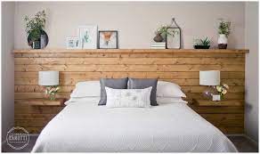 Maybe you would like to learn more about one of these? Kopfteil Mit Nachtkastchen Befestigt Mit Moderne Nachttische Konnen Sie Ein Stuck Von Mobeln Die Headboard With Shelves Bedroom Headboard Shiplap Headboard