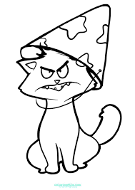 Halloween Angry Cat Coloring Pages Halloween Coloring Pages Cat Colors Cat Coloring Page