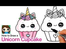 How to draw cupcake in easy steps for children, kids, beginners lesson.tutorial of drawing technique. Draw So Cute Youtube Unicorn Drawing Cute Drawings Cute Kawaii Drawings