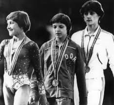 They showed 1.00, with the omega technology not built to display top marks. Davydova Gnauck Comaneci Aa 1980 Moscow Gymnastics Pictures Gymnastics Photos Cool Gymnastics Pictures