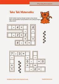 Belajar Anak Tts Pengurangan Cupido Creative Belajar Matematika Dasar Lembar Kerja Matematika