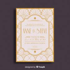 Download Elegant Art Deco Wedding Invitation For Free Art Deco Wedding Invitations Deco Wedding Invitations Art Deco Invitations