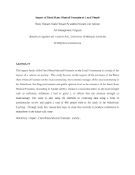 Interesting musical fountain next to the darul hana bridge, with colourful lasers, gas flames and water screen. Pdf Impact Of Darul Hana Musical Fountain On Local People