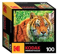 They are bright, vibrant, colorful puzzles in various designs. Kodak Bengal Tiger Puzzle 100 Piece Lpf